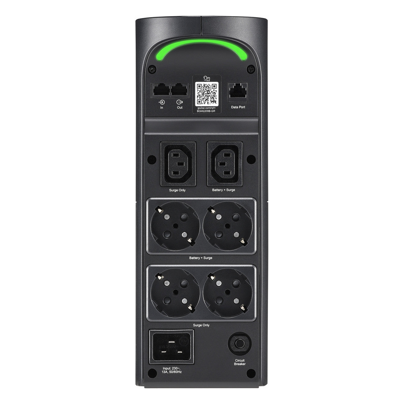 APC Back-UPS Pro Tower 2200VA 1320W 4xSchuko 2xIEC C13 Ausgänge RGB Beleuchtung