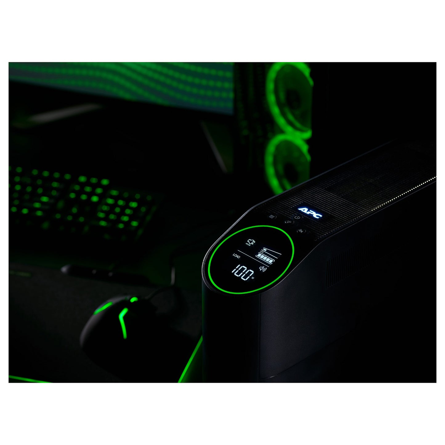 APC Back-UPS Pro Tower 2200VA 1320W 4xSchuko 2xIEC C13 Ausgänge RGB Beleuchtung