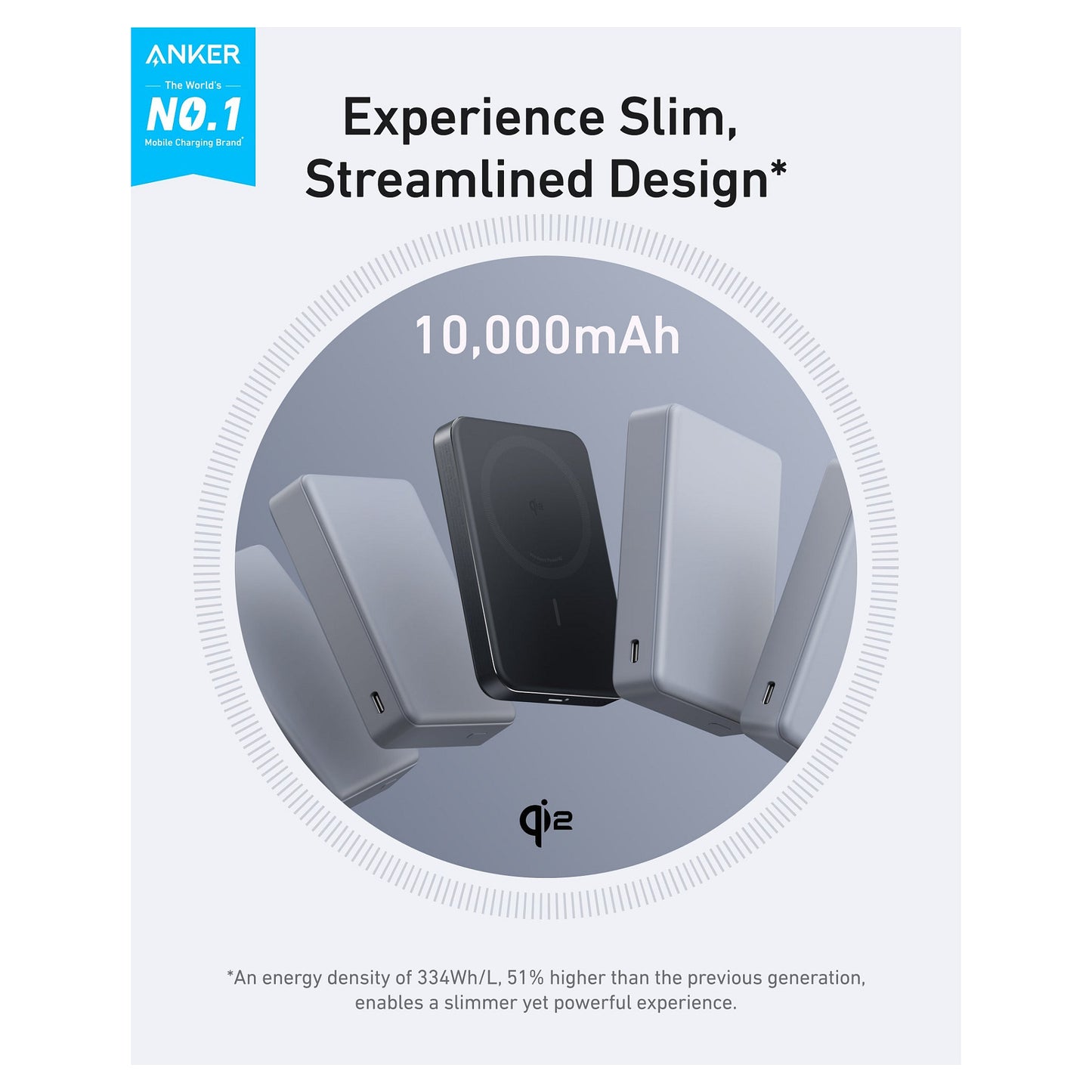 Anker MagGo PowerBank 10.000 mAh Slim magnetic black