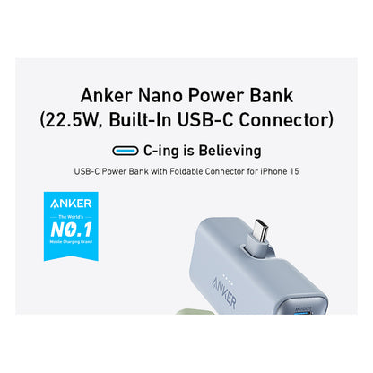 Anker PowerBank Nano 5000 mAh 22,5W 1 x USB-C Port black