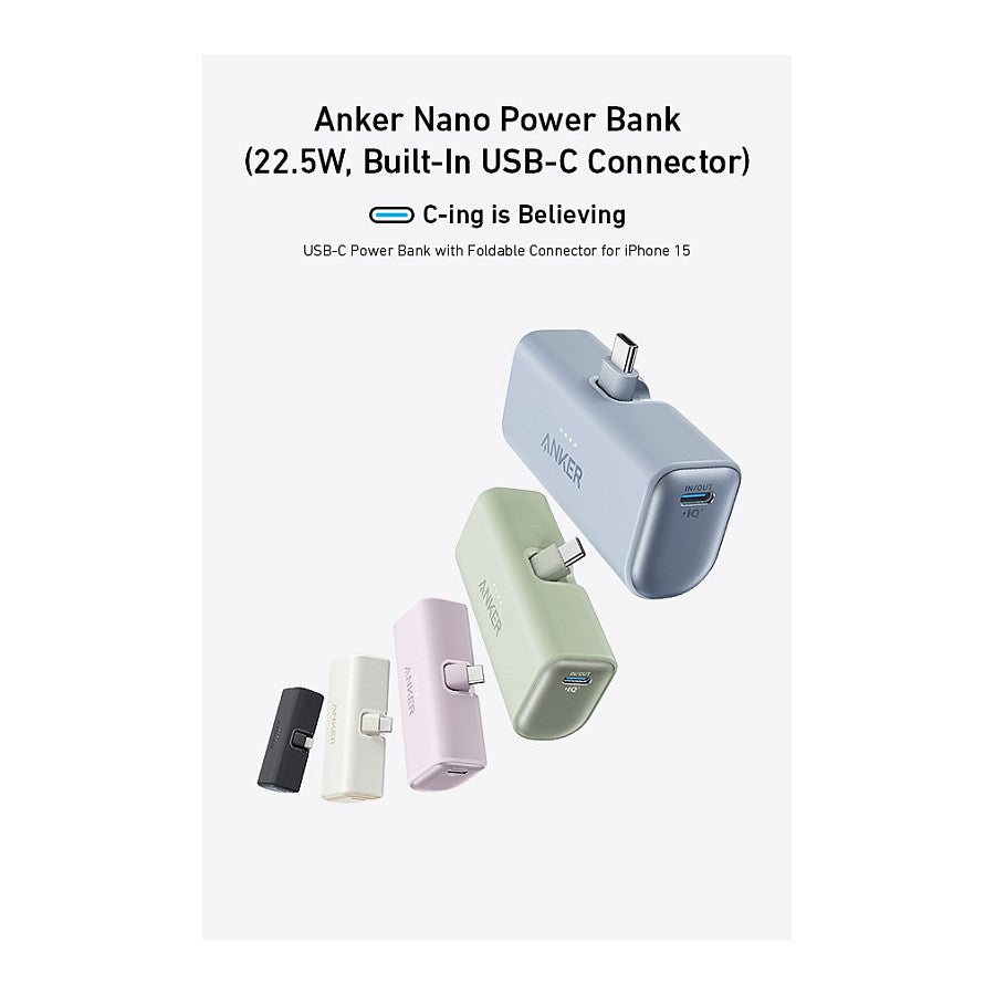 Anker PowerBank Nano 5000 mAh 22,5W 1 x USB-C Port black