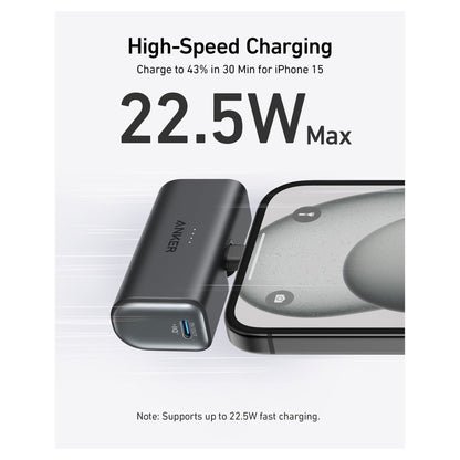 Anker PowerBank Nano 5000 mAh 22,5W 1 x USB-C Port black