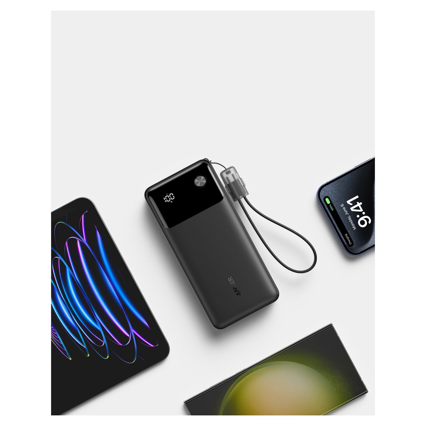 Anker PowerBank 20.000 mAh 30W 1x USB-A 2 x USB-C inkl. USB-C Kabel black