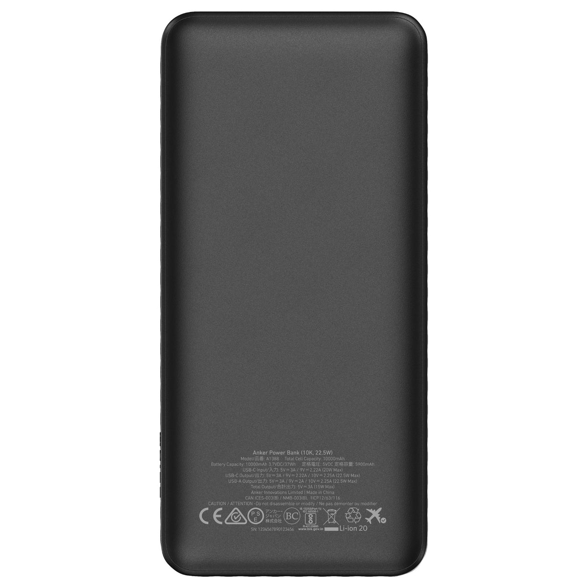 Anker PowerBank 10.000 mAh 22,5W 1x USB-A 1x USB-C black