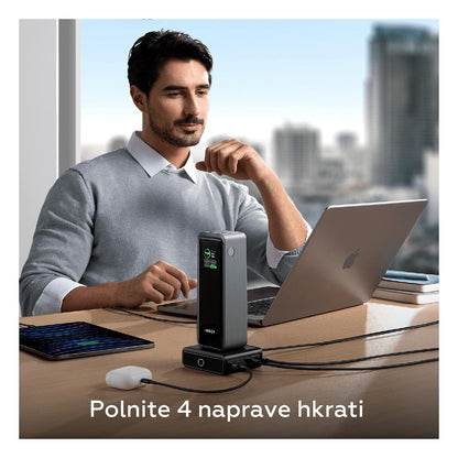 Anker Charging base 4-in-1 100W f. Prime PowerBank 1 x USB-A 2 x USB-C 1 x Ladepad black