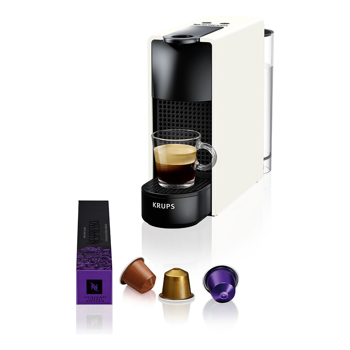 Krups XN1101 Nespresso Essenza Mini Pad-Kaffeemaschine Weiß