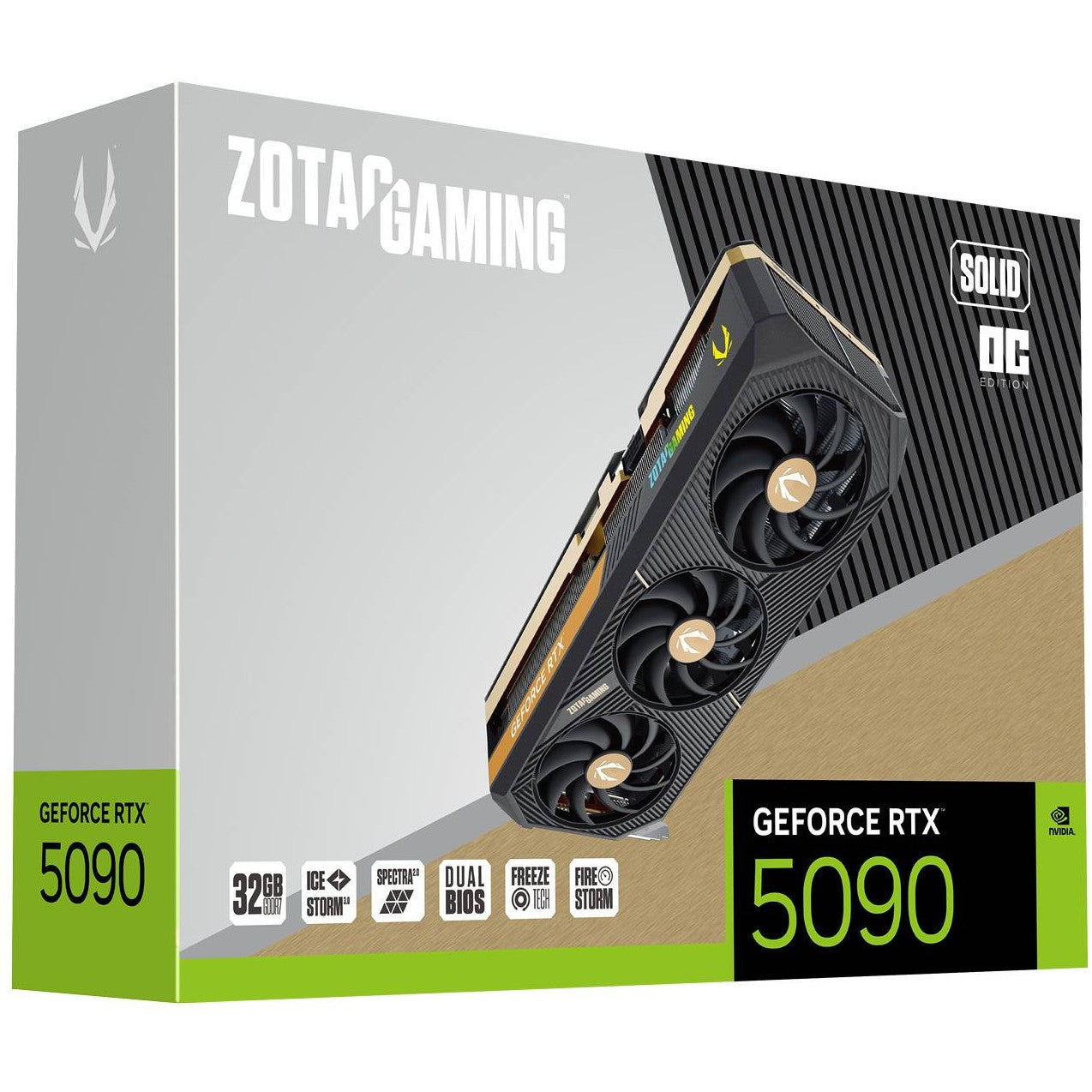 RTX 5090 32GB Zotac Gaming Solid OC GDDR7 3Fan