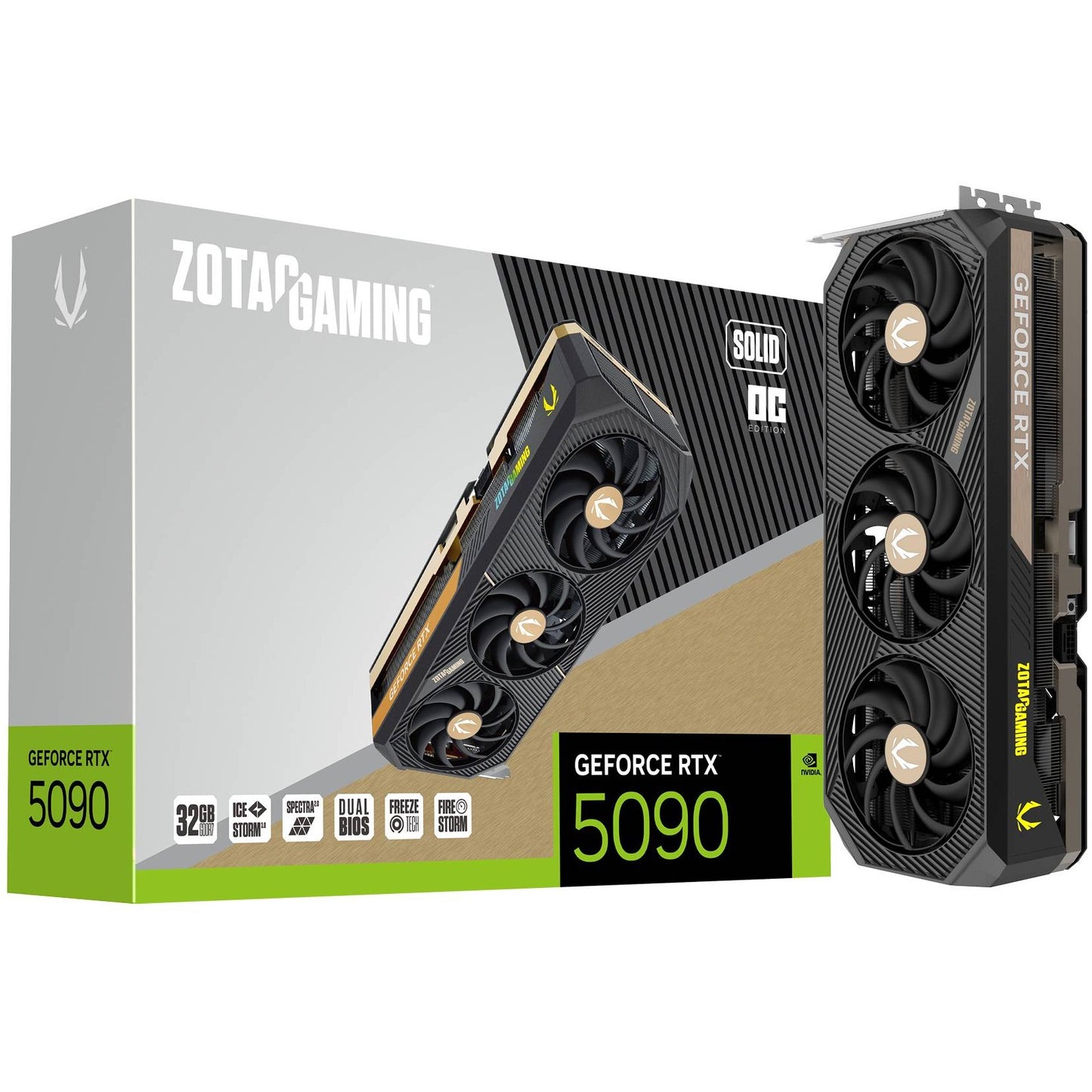 RTX 5090 32GB Zotac Gaming Solid OC GDDR7 3Fan