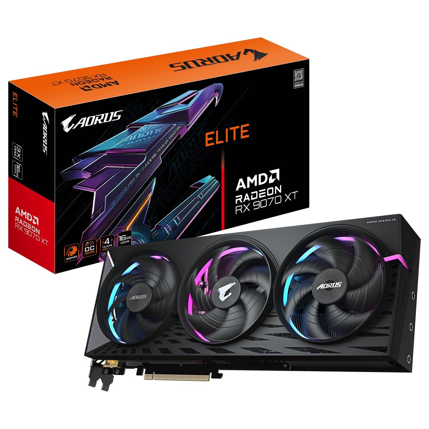 RX 9070 XT 16GB Gigabyte Radeon Aorus Elite GDDR6 3Fan