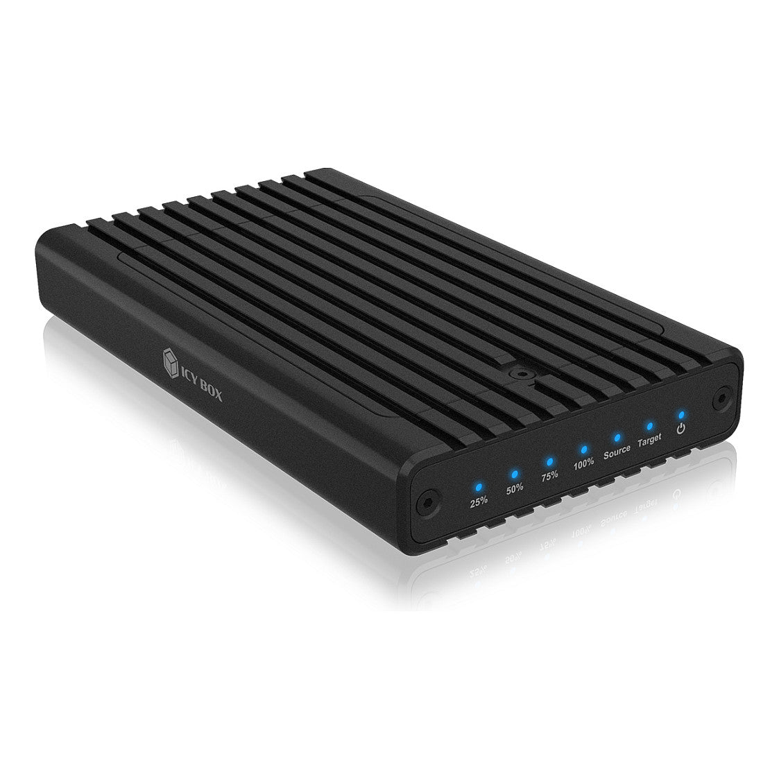 ICY BOX IB-2817MCL-C31 Externes USB-C 3.2 Gehäuse für 2x M.2 NVMe SSD mit Klonfunktion
