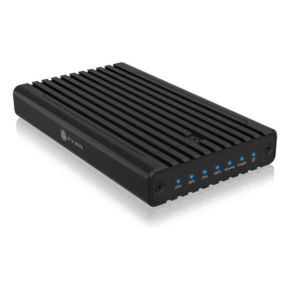 ICY BOX IB-2817MCL-C31 Externes USB-C 3.2 Gehäuse für 2x M.2 NVMe SSD mit Klonfunktion