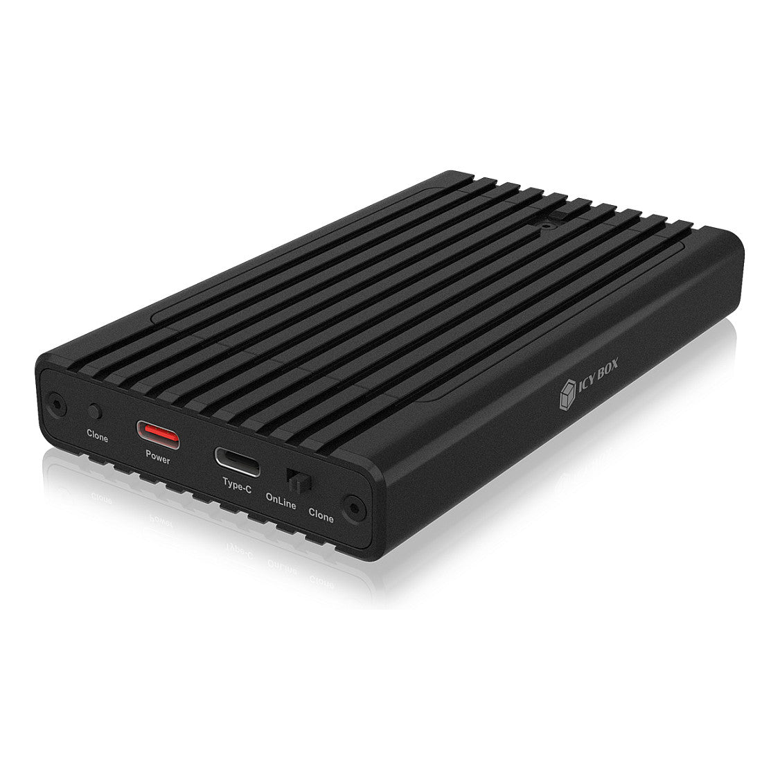 ICY BOX IB-2817MCL-C31 Externes USB-C 3.2 Gehäuse für 2x M.2 NVMe SSD mit Klonfunktion