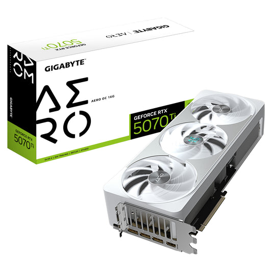 RTX 5070 Ti 16GB Gigabyte Aero OC GDDR7 3 Fan white