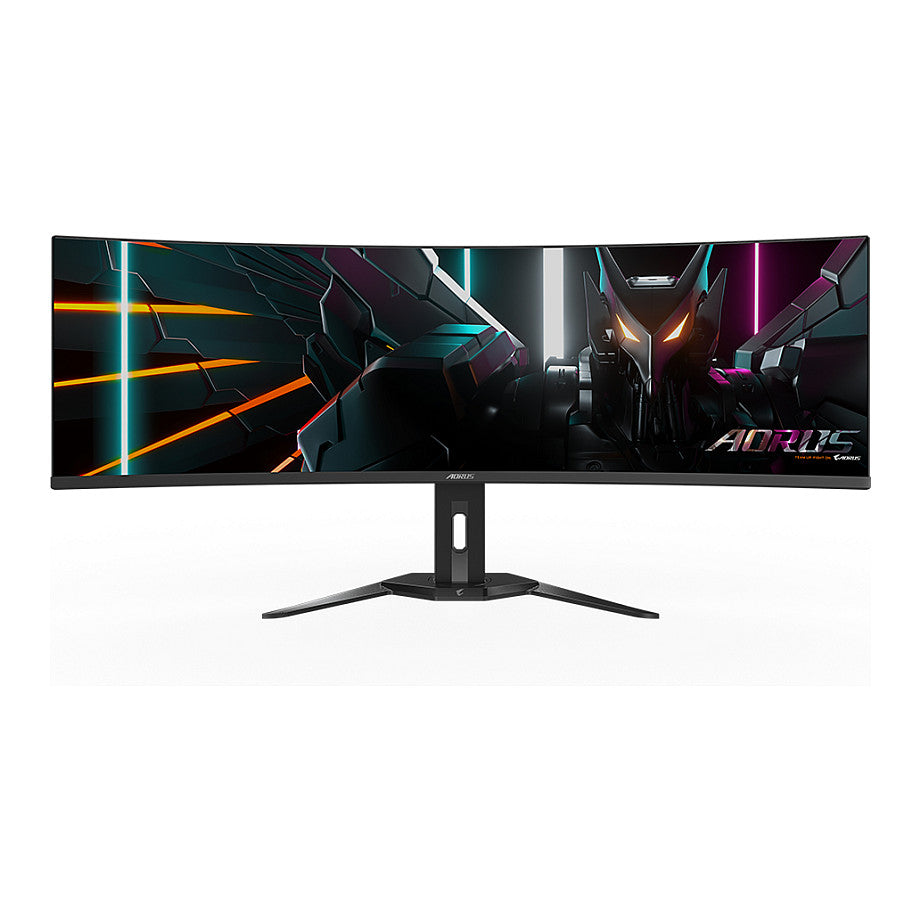 124,5cm/49" (5120x1440) Gigabyte Monitor Aorus CO49DQ DQHD curved HDR400 TrueBlack 0,03ms 144Hz 2xHDMI DP USB-C Speaker Black