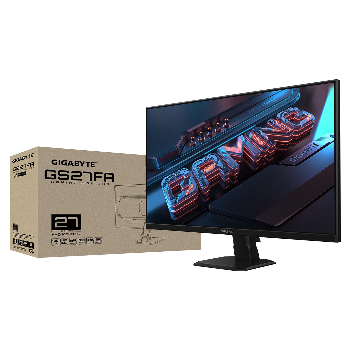 68,6cm/27" (1920x1080) Gigabyte GS27FA 16:9 FHD SS IPS 1ms 180Hz 2xHDMI DP Black