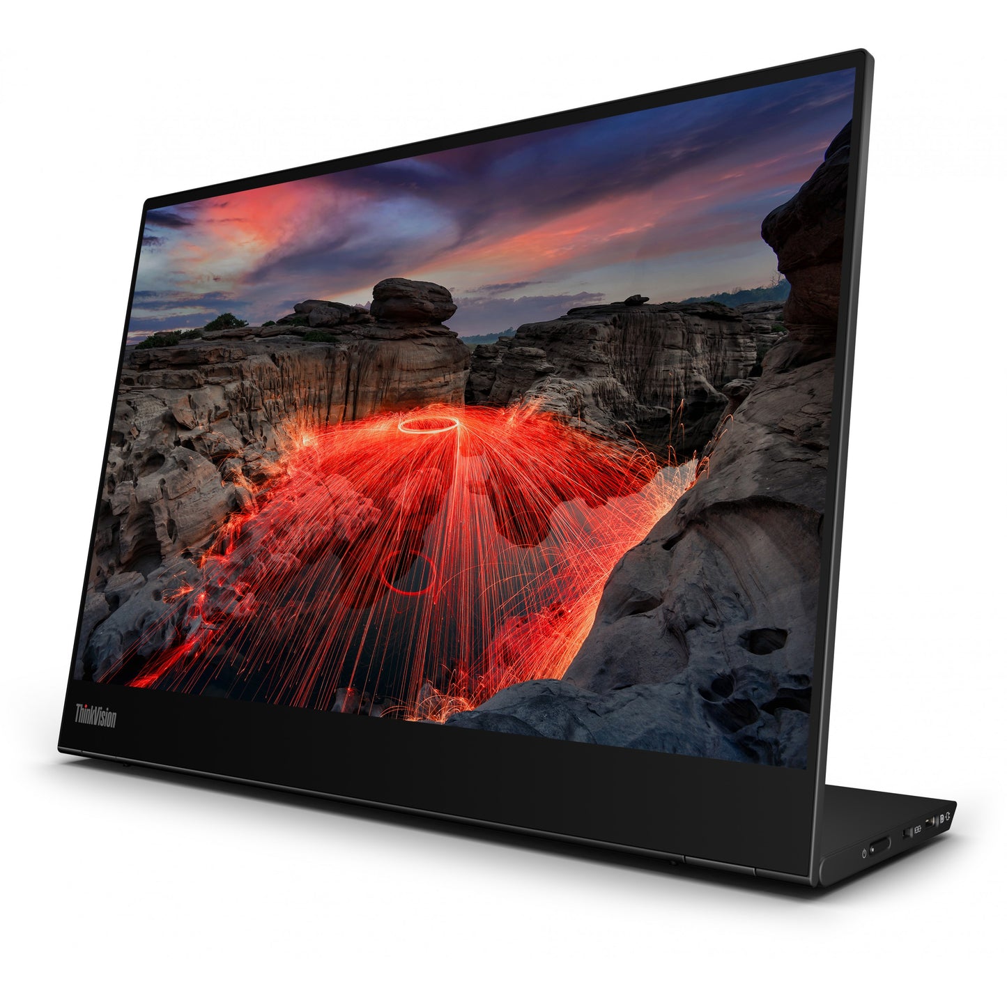 35,6cm/14" (2240x1400) Lenovo ThinkVision M14t Gen 2 IPS Touch portable 6ms 60Hz 2xUSB-C Black
