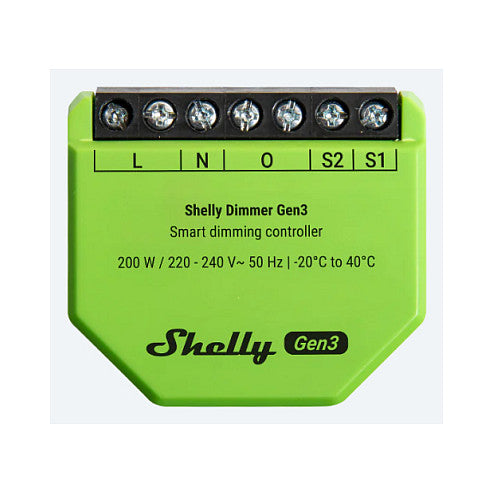 Shelly Relais "Dimmer Gen3" LED Lichtcontroller Messfunktion Unterputz