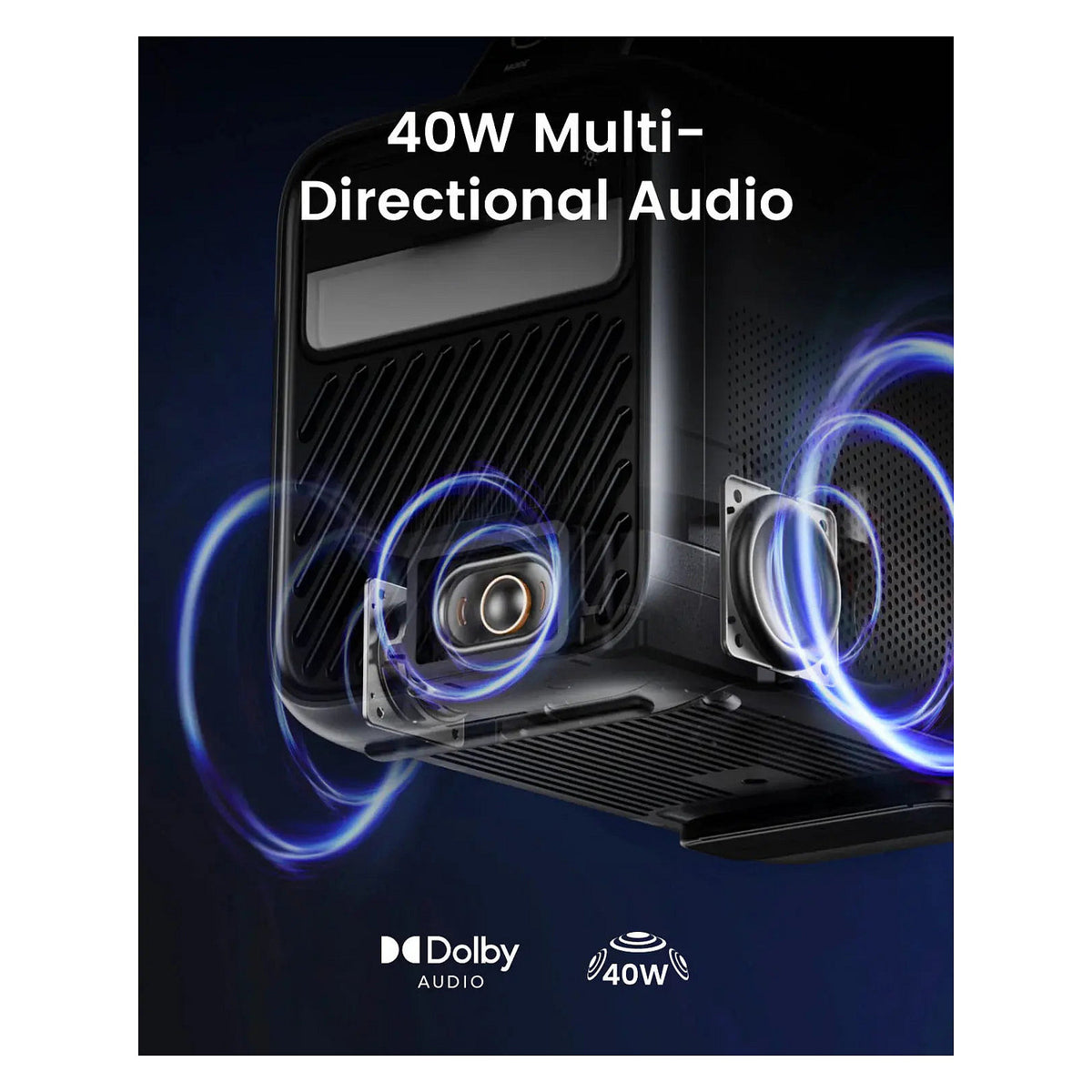 (1920x1080) Anker Nebula Mars 3 DLP LED 1000-Lumen 16:9 HDMI USB Android TV Bluetooth Speaker Full HD Black