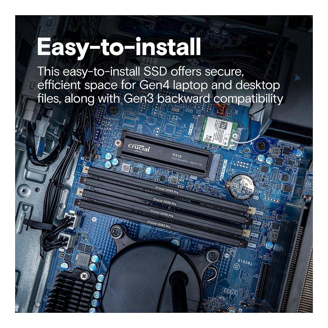 M.2 1TB Crucial P310 NVMe PCIe Gen4 with Headsink