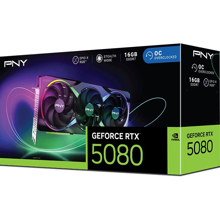 RTX 5080 16GB PNY ARGB OC GDDR7 3Fan