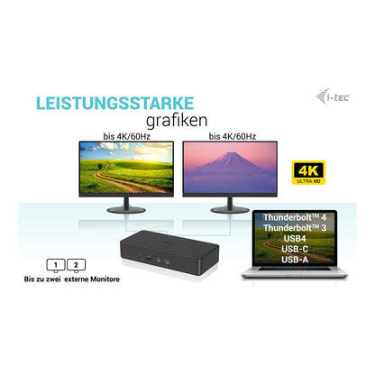 D I-TEC USB-C Thunderbolt 3 Dual 4K Docking Station