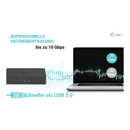 D I-TEC USB-C Thunderbolt 3 Dual 4K Docking Station