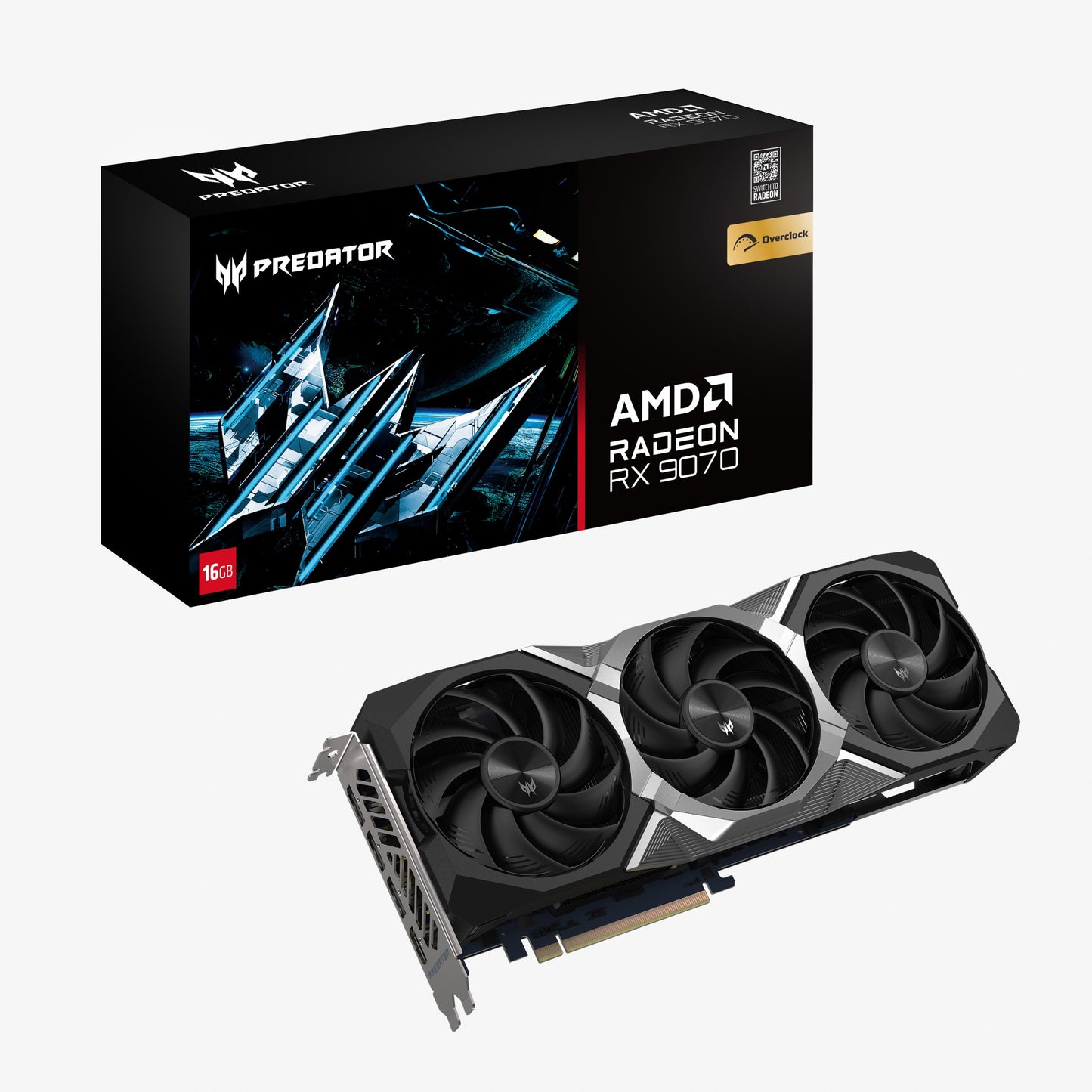 RX 9070 16GB Acer Predator BiFrost Radeon OC GDDR6 3 Fan