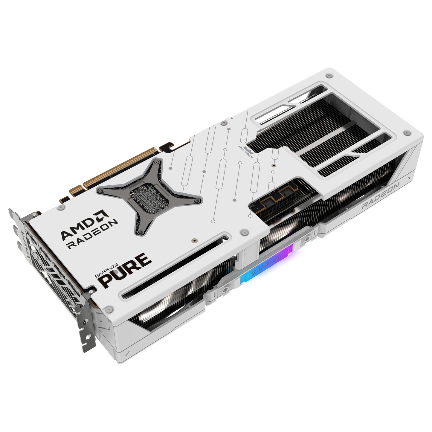 RX 9070 XT 16GB Sapphire Pure Radeon OC GDDR6 3 Fan white