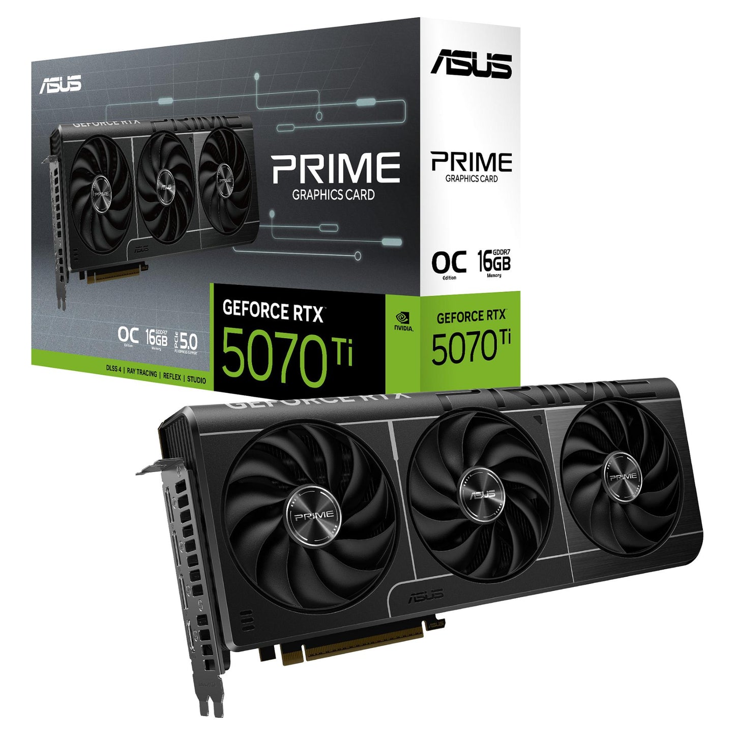 RTX 5070 Ti 16GB Asus Prime OC GDDR7 3 Fan