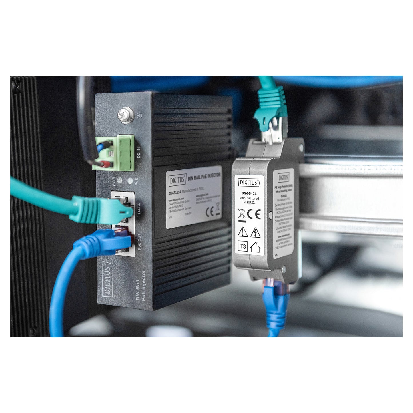Digitus DN-95421 PoE Überspannungsschutz (RJ45) Schienenmontage