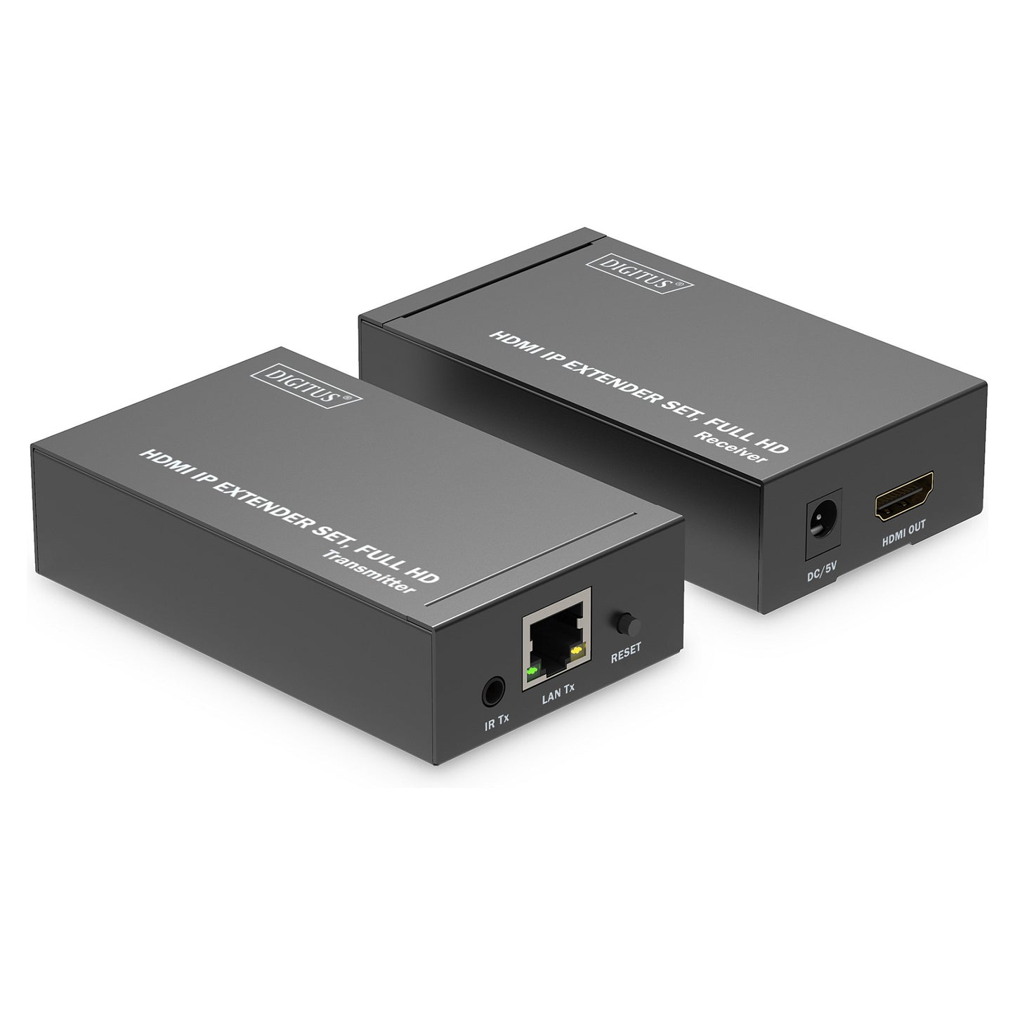 DIGITUS HDMI IP Extender Set HDMI 120m Full HD schwarz