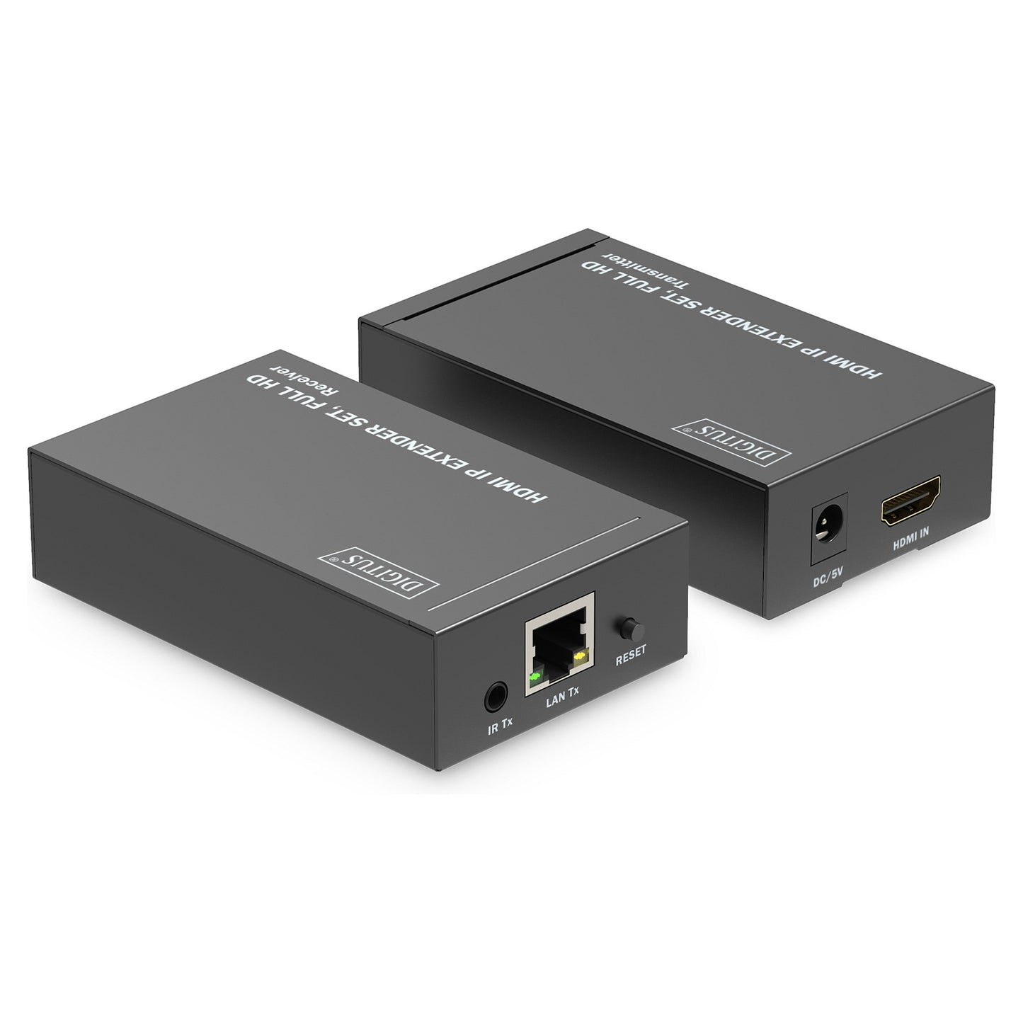 DIGITUS HDMI IP Extender Set HDMI 120m Full HD schwarz