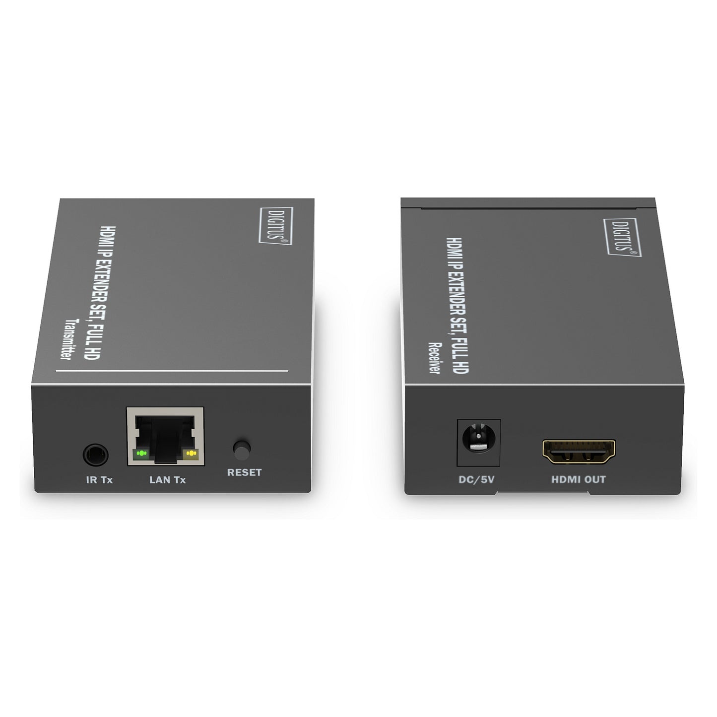 DIGITUS HDMI IP Extender Set HDMI 120m Full HD schwarz