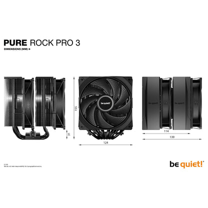 K Cooler be quiet! PURE ROCK PRO 3 Black