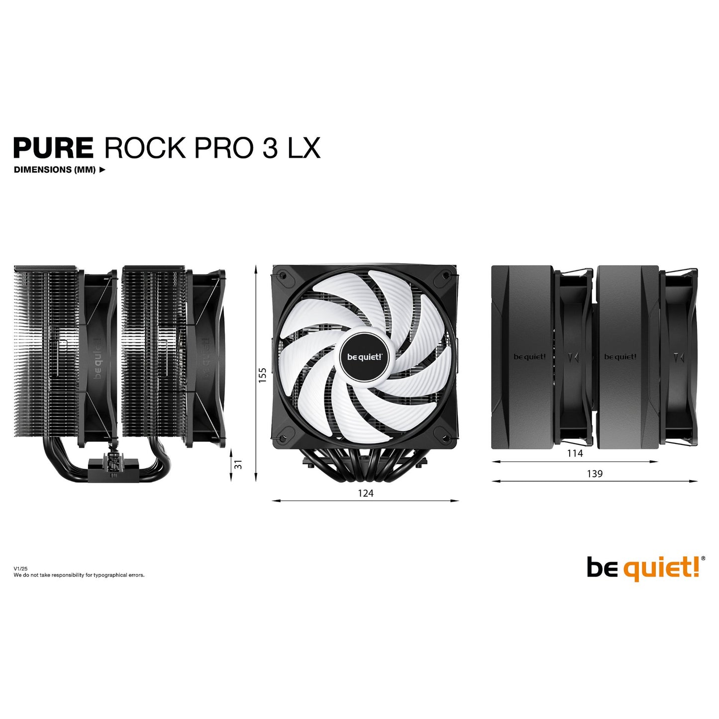 K Cooler be quiet! PURE ROCK PRO 3 LX Black