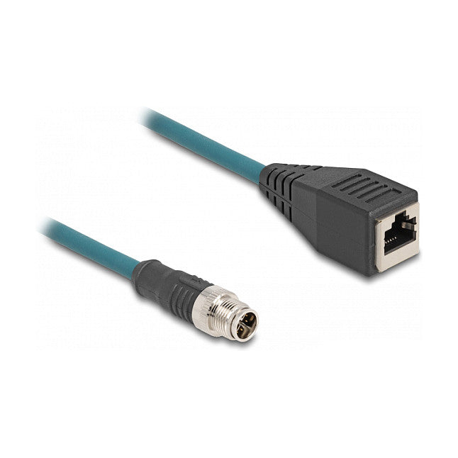 DeLock M12 Adapterkabel X-kodiert 8 Pin Stecker zu RJ45 Buchse 50 cm