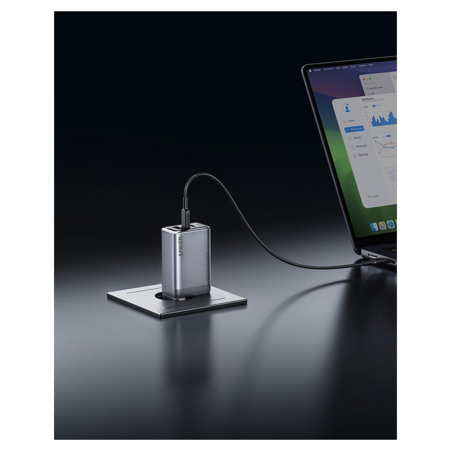 Anker Prime Charger 100W 3 Ports GaN 1 x USB-A 2 x USB-C