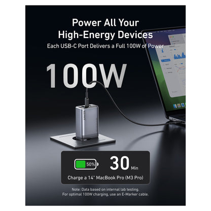 Anker Prime Charger 100W 3 Ports GaN 1 x USB-A 2 x USB-C