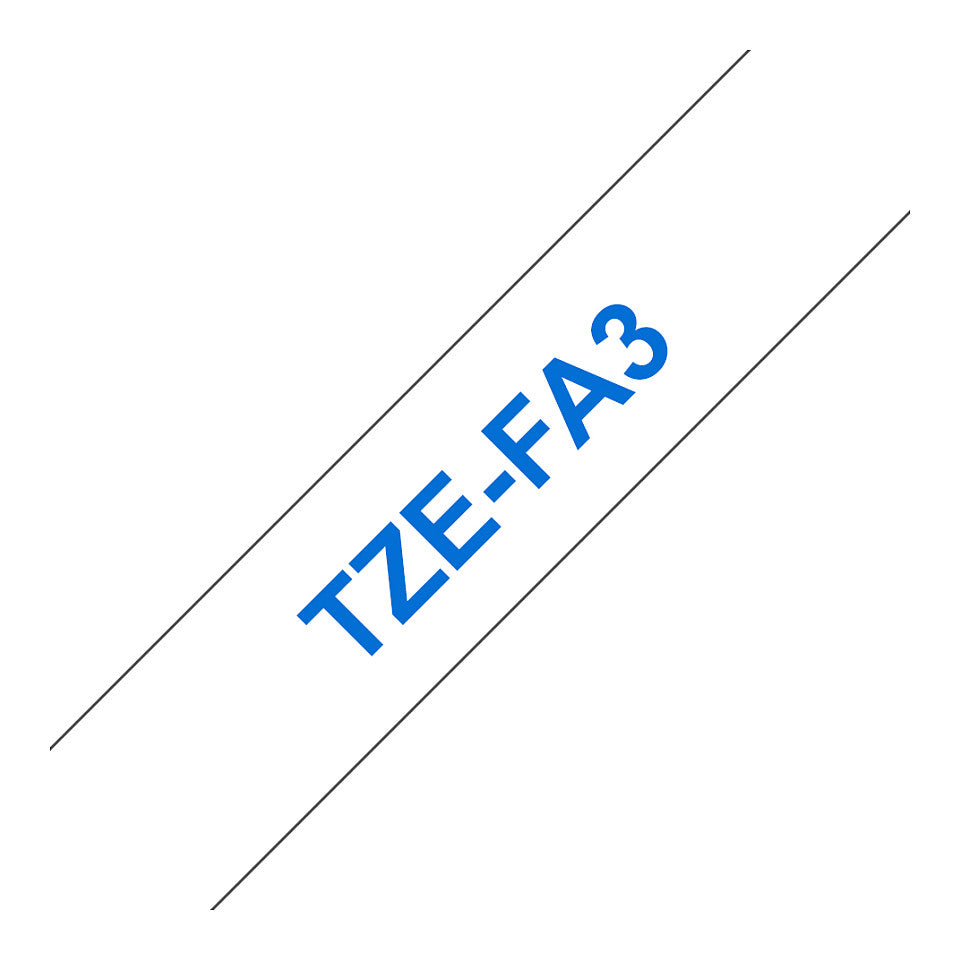Brother Schriftband TZe-FA3 12mm/3m Blau/Weiß