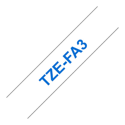Brother Schriftband TZe-FA3 12mm/3m Blau/Weiß