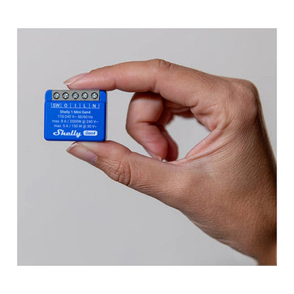 Shelly Relais "1 Mini Gen4" WLAN BT max. 8A 1 Kanal WLAN Matter Zigbee Bluetooth Unterputz