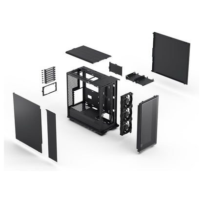 Midi Fractal Epoch Black Solid