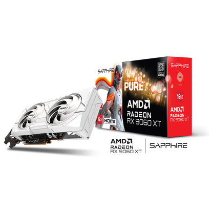 RX 9060 XT 16GB Sapphire PureRaedeon OC GDDR6 white