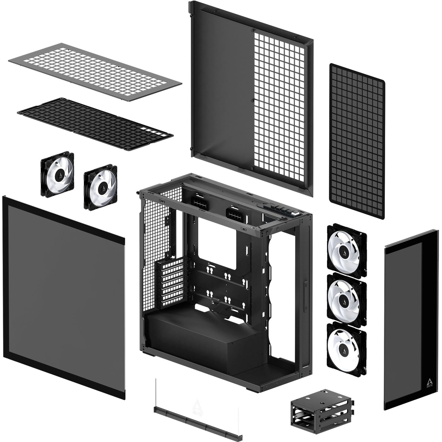 Arctic Xtender black window w/o GPU vertical mount