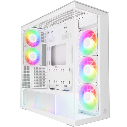 Arctic Xtender (White) transparent window w/o GPU vertical mount