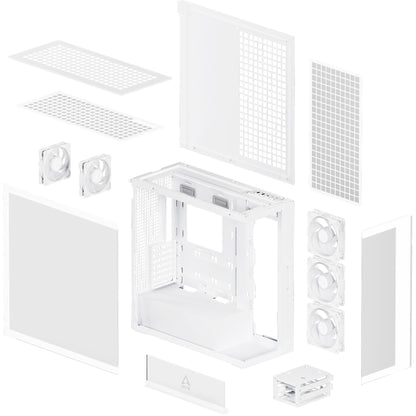 Arctic Xtender (White) transparent window w/o GPU vertical mount
