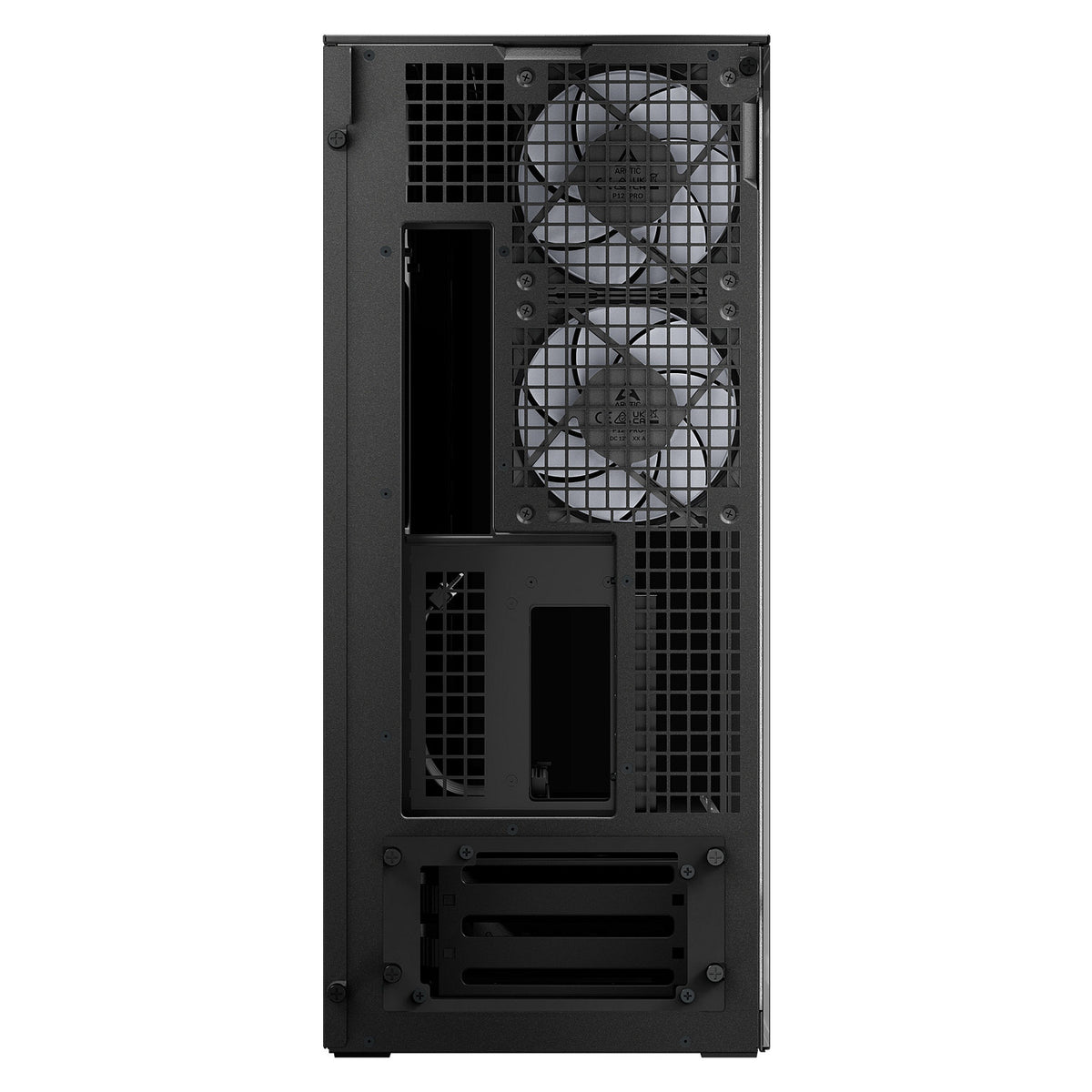Arctic Xtender (Black) black window with GPU vertical mount