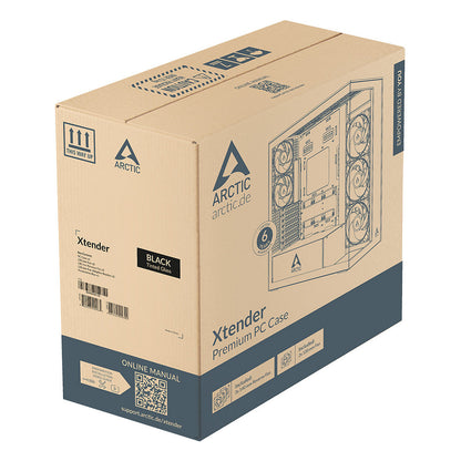 Arctic Xtender (Black) black window with GPU vertical mount