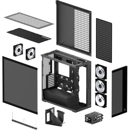 Arctic Xtender (Black) black window with GPU vertical mount
