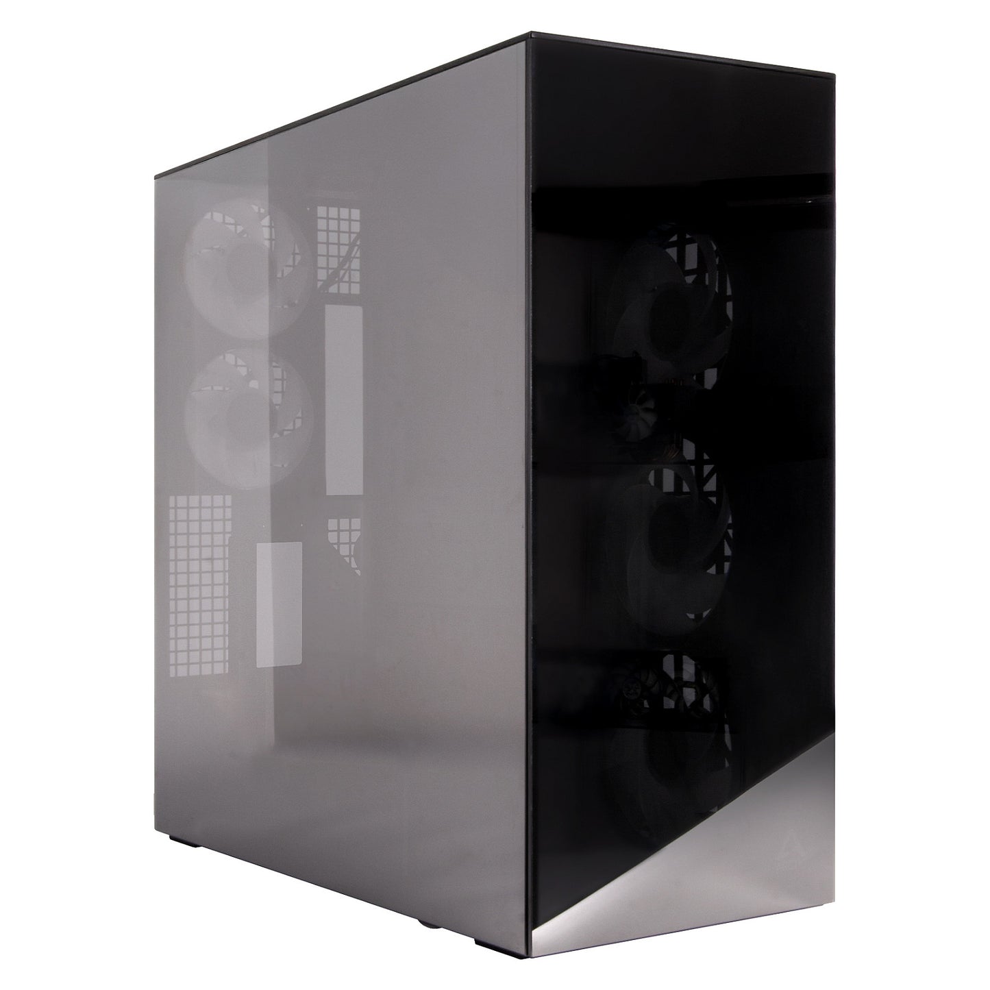Arctic Xtender (Black) mirrow black window with GPU vertical mount
